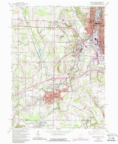 United States Geological Survey Sharon West, PA-OH (1962, 24000-Scale) digital map