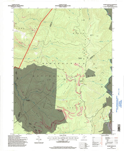 United States Geological Survey Sharp Knob, WV (1995, 24000-Scale) digital map