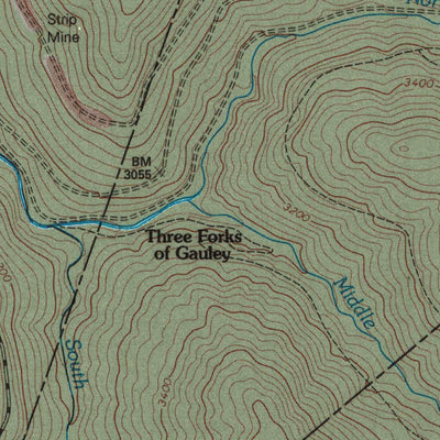 United States Geological Survey Sharp Knob, WV (1995, 24000-Scale) digital map