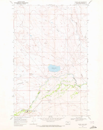 United States Geological Survey Sharp Lake, MT (1968, 24000-Scale) digital map