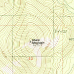 United States Geological Survey Sharp Mountain, CA (1988, 24000-Scale) digital map