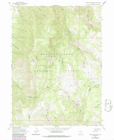 United States Geological Survey Sharp Mountain, UT (1964, 24000-Scale) digital map