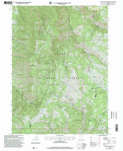 United States Geological Survey Sharp Mountain, UT (1998, 24000-Scale) digital map