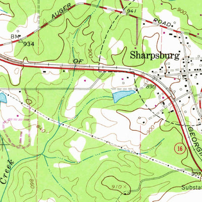 United States Geological Survey Sharpsburg, GA (1965, 24000-Scale) digital map
