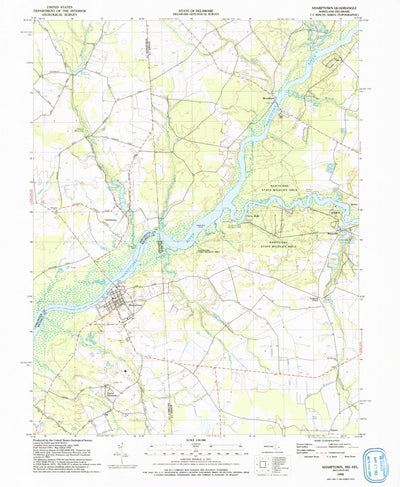 United States Geological Survey Sharptown, MD-DE (1992, 24000-Scale) digital map
