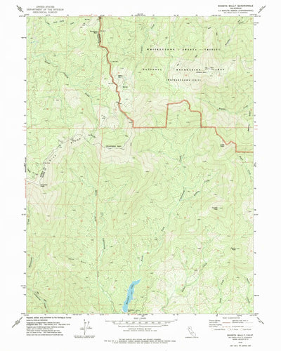 United States Geological Survey Shasta Bally, CA (1978, 24000-Scale) digital map