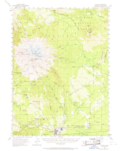 United States Geological Survey Shasta, CA (1954, 62500-Scale) digital map