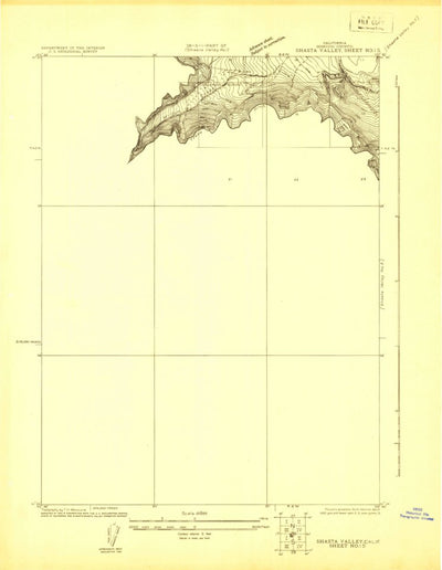 United States Geological Survey Shasta Valley Sheet No 1 S, CA (1922, 24000-Scale) digital map