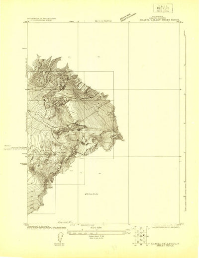 United States Geological Survey Shasta Valley Sheet No 10 E, CA (1922, 24000-Scale) digital map