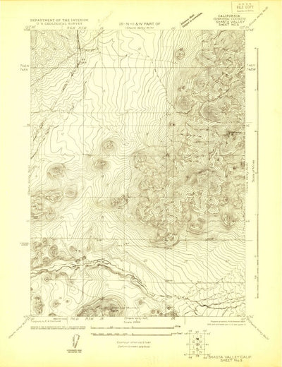 United States Geological Survey Shasta Valley Sheet No 5, CA (1922, 24000-Scale) digital map