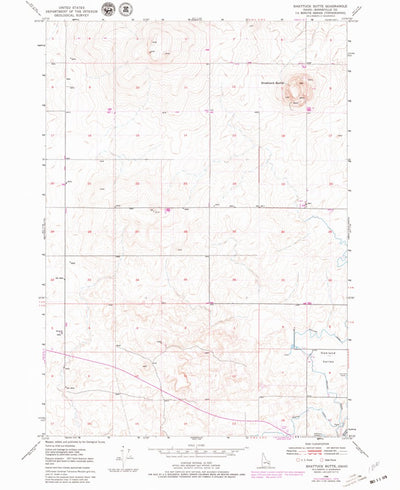 United States Geological Survey Shattuck Butte, ID (1949, 24000-Scale) digital map