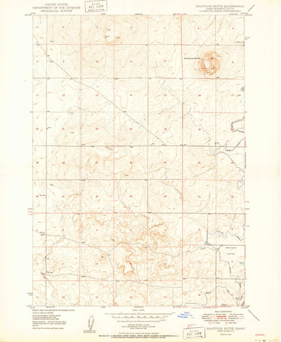 United States Geological Survey Shattuck Butte, ID (1950, 24000-Scale) digital map