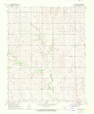 United States Geological Survey Shattuck NE, OK (1969, 24000-Scale) digital map