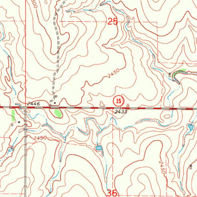United States Geological Survey Shattuck NW, OK (1969, 24000-Scale) digital map