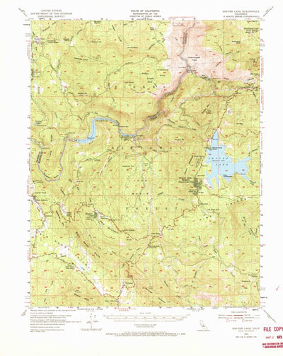 United States Geological Survey Shaver Lake, CA (1953, 62500-Scale) digital map