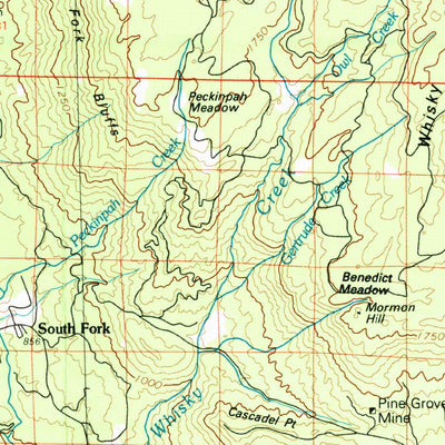 United States Geological Survey Shaver Lake, CA (1980, 100000-Scale) digital map