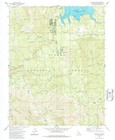 United States Geological Survey Shaver Lake, CA (1982, 24000-Scale) digital map