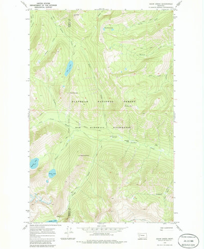 United States Geological Survey Shaw Creek, MT (1970, 24000-Scale) digital map