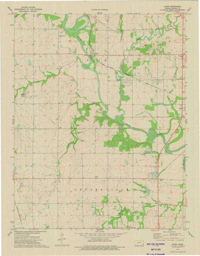 United States Geological Survey Shaw, KS (1973, 24000-Scale) digital map
