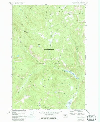 United States Geological Survey Shaw Mountain, MT (1978, 24000-Scale) digital map