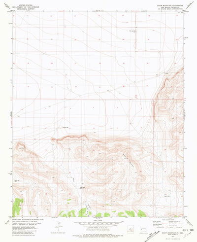 United States Geological Survey Shaw Mountain, NM (1981, 24000-Scale) digital map