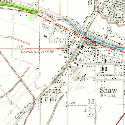 United States Geological Survey Shaw, MS (1967, 24000-Scale) digital map
