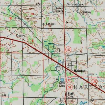 United States Geological Survey Shawano, WI (1984, 100000-Scale) digital map