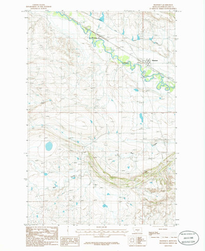 United States Geological Survey Shawmut, MT (1986, 24000-Scale) digital map