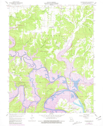 United States Geological Survey Shawnee Bend, MO (1959, 24000-Scale) digital map