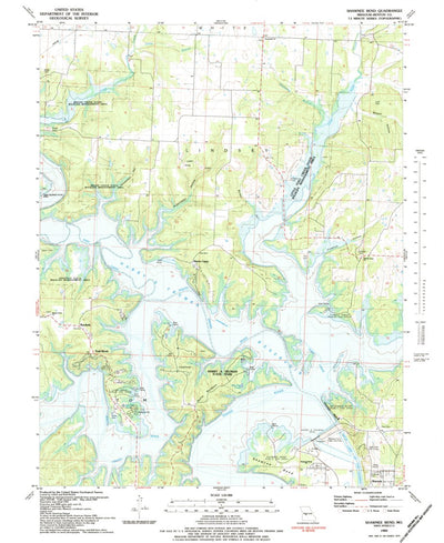 United States Geological Survey Shawnee Bend, MO (1983, 24000-Scale) digital map