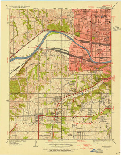 United States Geological Survey Shawnee, KS (1934, 24000-Scale) digital map