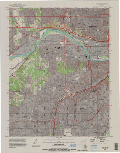 United States Geological Survey Shawnee, KS (1991, 24000-Scale) digital map