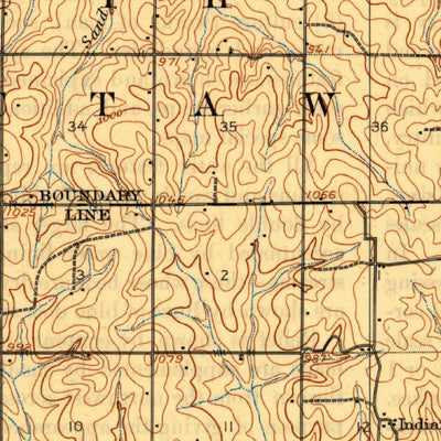 United States Geological Survey Shawnee, OK (1909, 62500-Scale) digital map