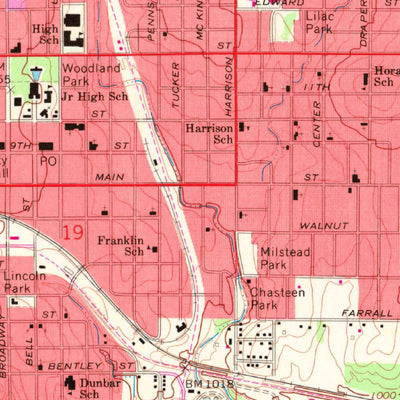 United States Geological Survey Shawnee, OK (1967, 24000-Scale) digital map