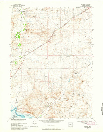 United States Geological Survey Shawnee, WY (1961, 24000-Scale) digital map