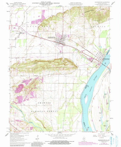 United States Geological Survey Shawneetown, IL-KY (1959, 24000-Scale) digital map