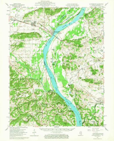 United States Geological Survey Shawneetown, IL-KY (1959, 62500-Scale) digital map