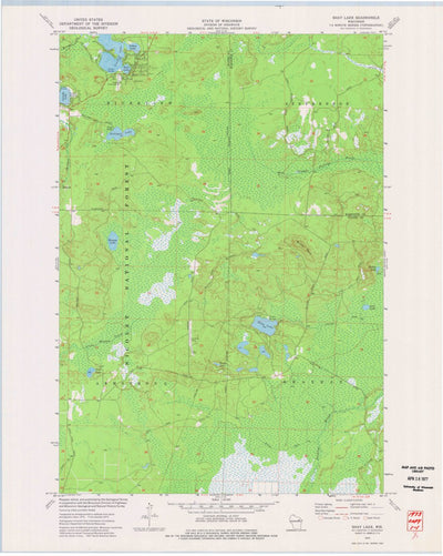 United States Geological Survey Shay Lake, WI (1973, 24000-Scale) digital map