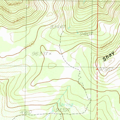 United States Geological Survey Shay Mountain, UT (1985, 24000-Scale) digital map