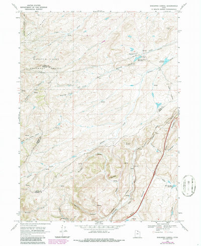 United States Geological Survey Shearing Corral, UT (1968, 24000-Scale) digital map