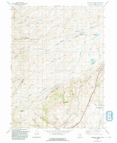 United States Geological Survey Shearing Corral, UT (1991, 24000-Scale) digital map