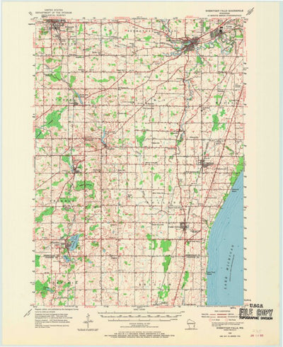 United States Geological Survey Sheboygan Falls, WI (1954, 62500-Scale) digital map