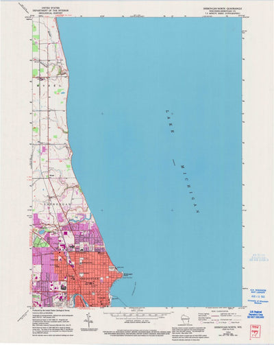 United States Geological Survey Sheboygan North, WI (1954, 24000-Scale) digital map
