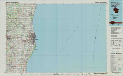 United States Geological Survey Sheboygan, WI-MI (1989, 100000-Scale) digital map