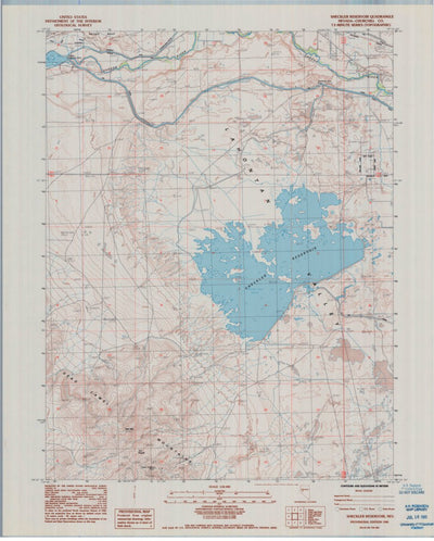 United States Geological Survey Sheckler Reservoir, NV (1985, 24000-Scale) digital map