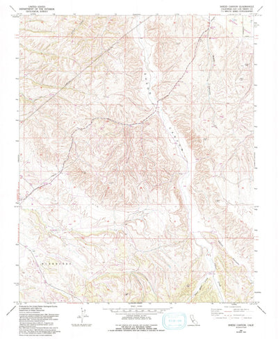 United States Geological Survey Shedd Canyon, CA (1961, 24000-Scale) digital map