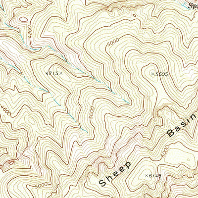 United States Geological Survey Sheep Basin Mountain, AZ (1972, 24000-Scale) digital map