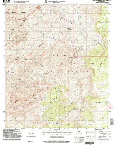 United States Geological Survey Sheep Basin Mountain, AZ (2004, 24000-Scale) digital map
