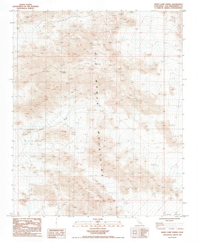 United States Geological Survey Sheep Camp Spring, CA (1985, 24000-Scale) digital map