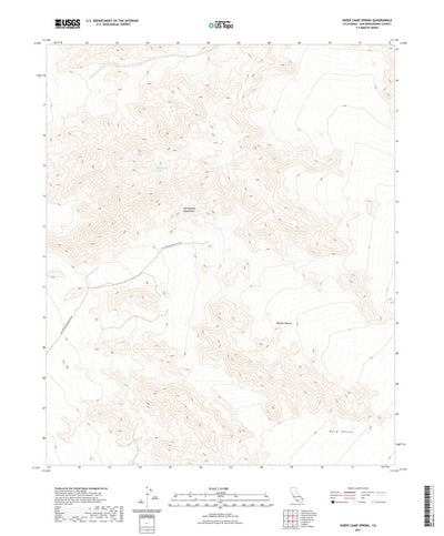 United States Geological Survey Sheep Camp Spring, CA (2021, 24000-Scale) digital map